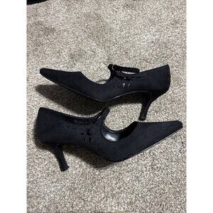 Predictions Black Suede Ladybug Heels 52874-04 Women’s 10 Vintage Y2K New 2000s